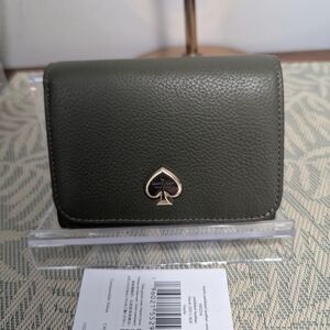 Kate Spade Kayla Small Zip Wallet In Seaweed